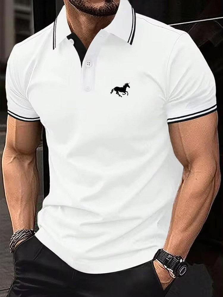 Men's T-shirt Classic Short-sleeved Polo Shirt
