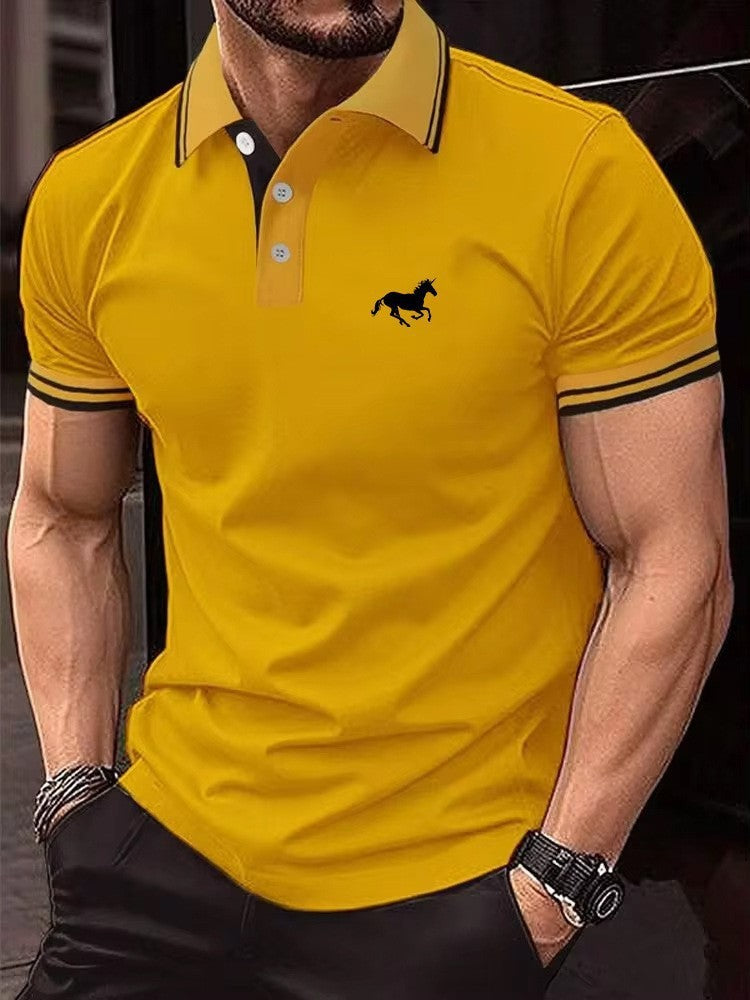 Men's T-shirt Classic Short-sleeved Polo Shirt