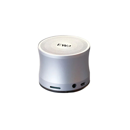 Portable Bluetooth Speaker Dual Bass Stereo Waterproof (Silver)