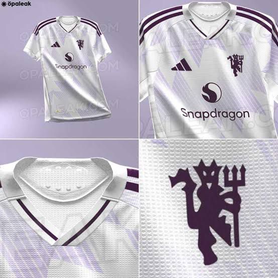 Short sleeve Manchester United 2025/2026 Away Kit (white and purple)